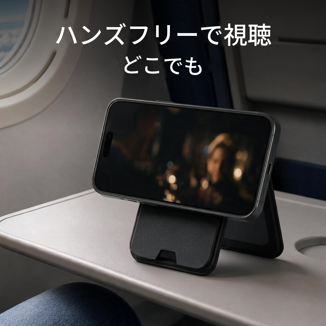 スタンド付きスマホウォレット